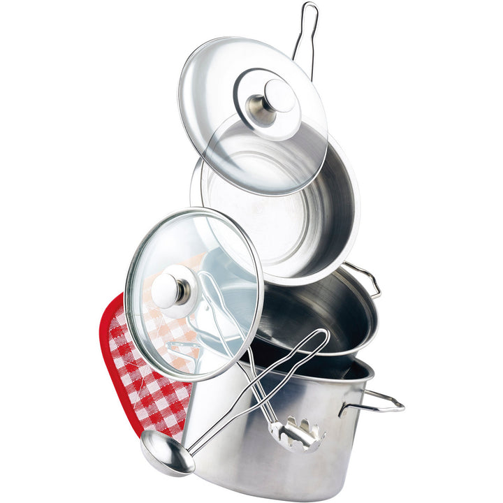 TU GIOCHI - Set cucina in acciaio 8 pezzi