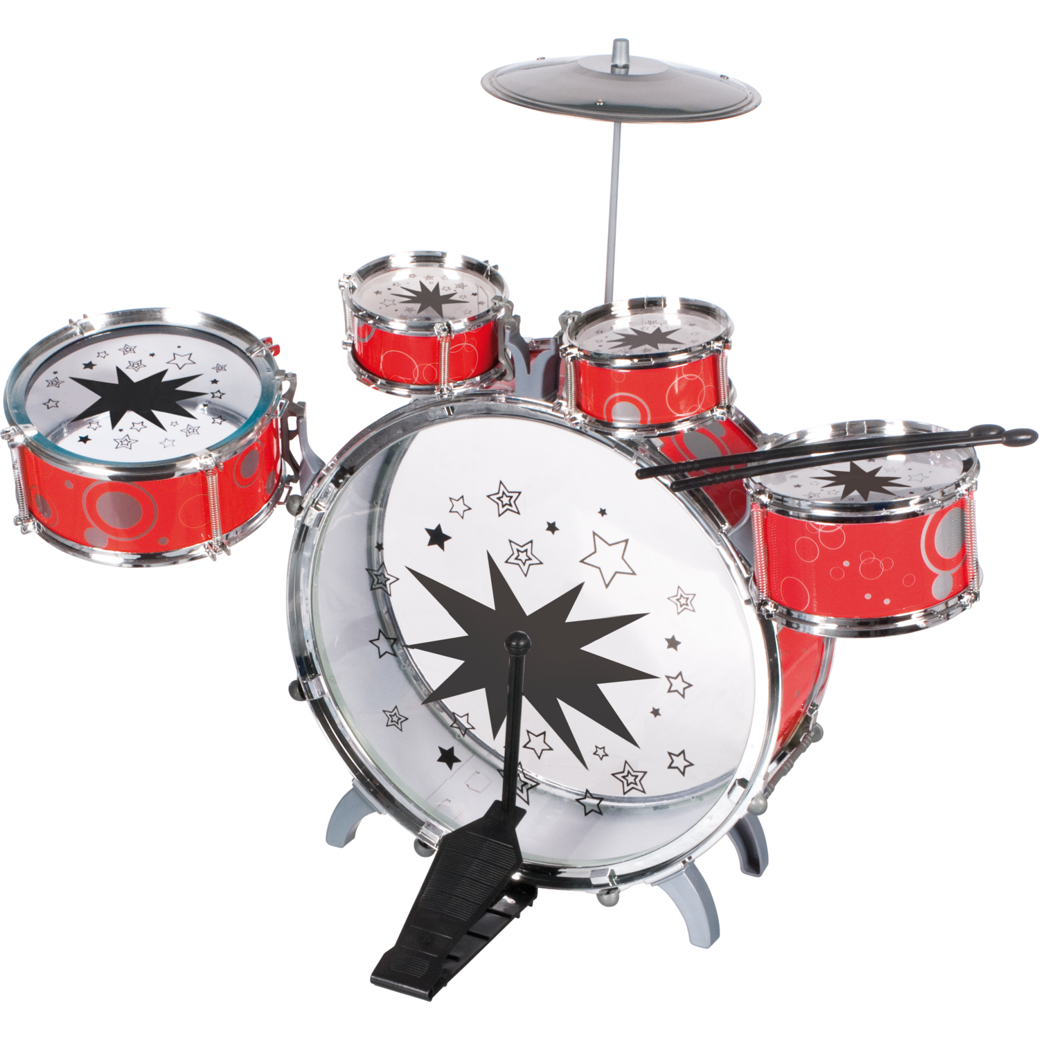 TU GIOCHI - Rock BabyBand Set Batteria per Bambini con 5 Tamburi e 1 Piatto