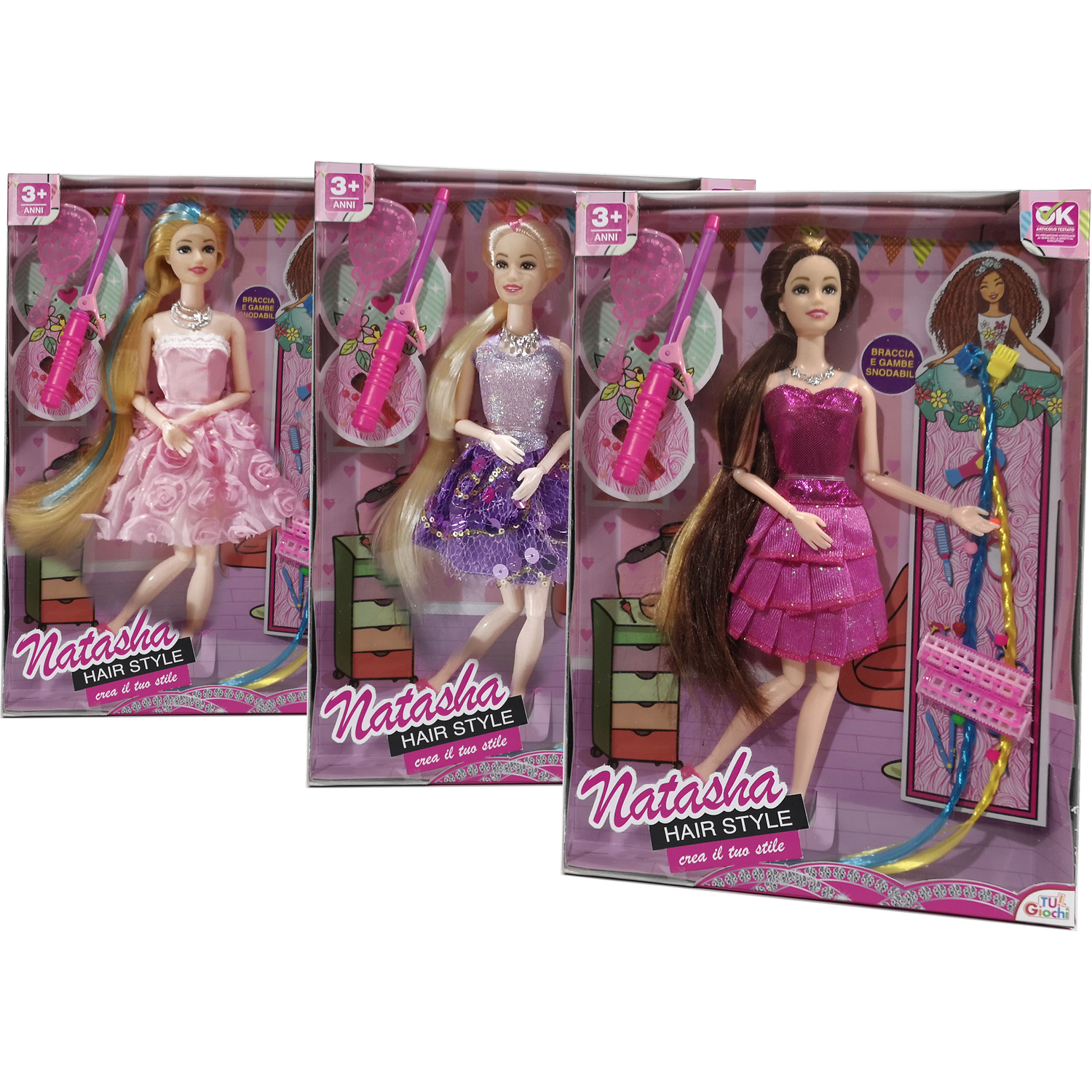 TU GIOCHI - Natasha Hair Style – Bambola e Accessori Capelli