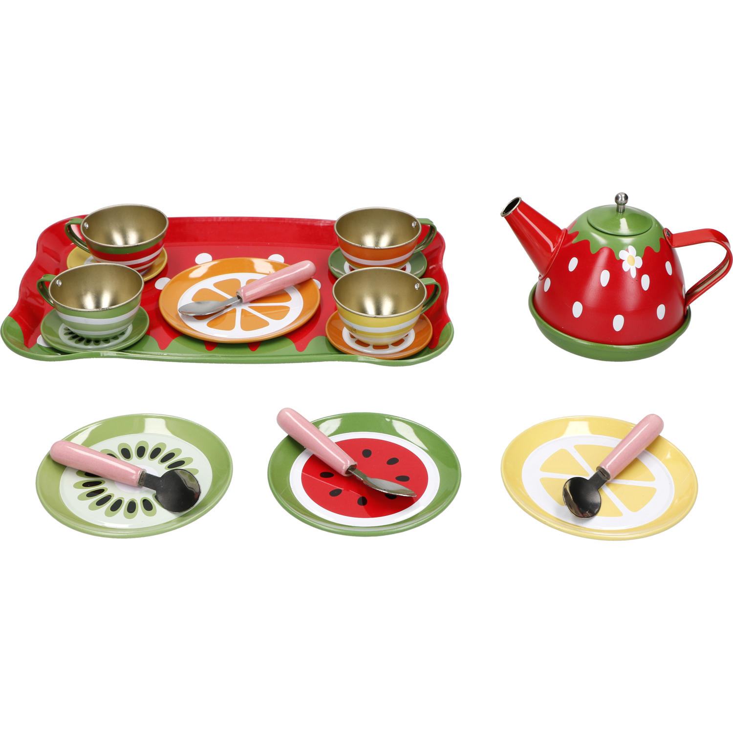 TU GIOCHI - Mini set da tè in acciaio 19 pezzi