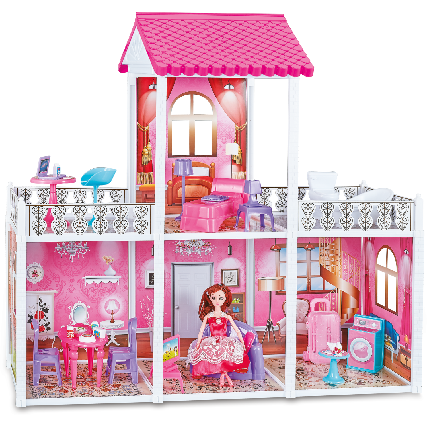 TU GIOCHI - Monia e la sua Villa - Casa delle Bambole con 111 pezzi