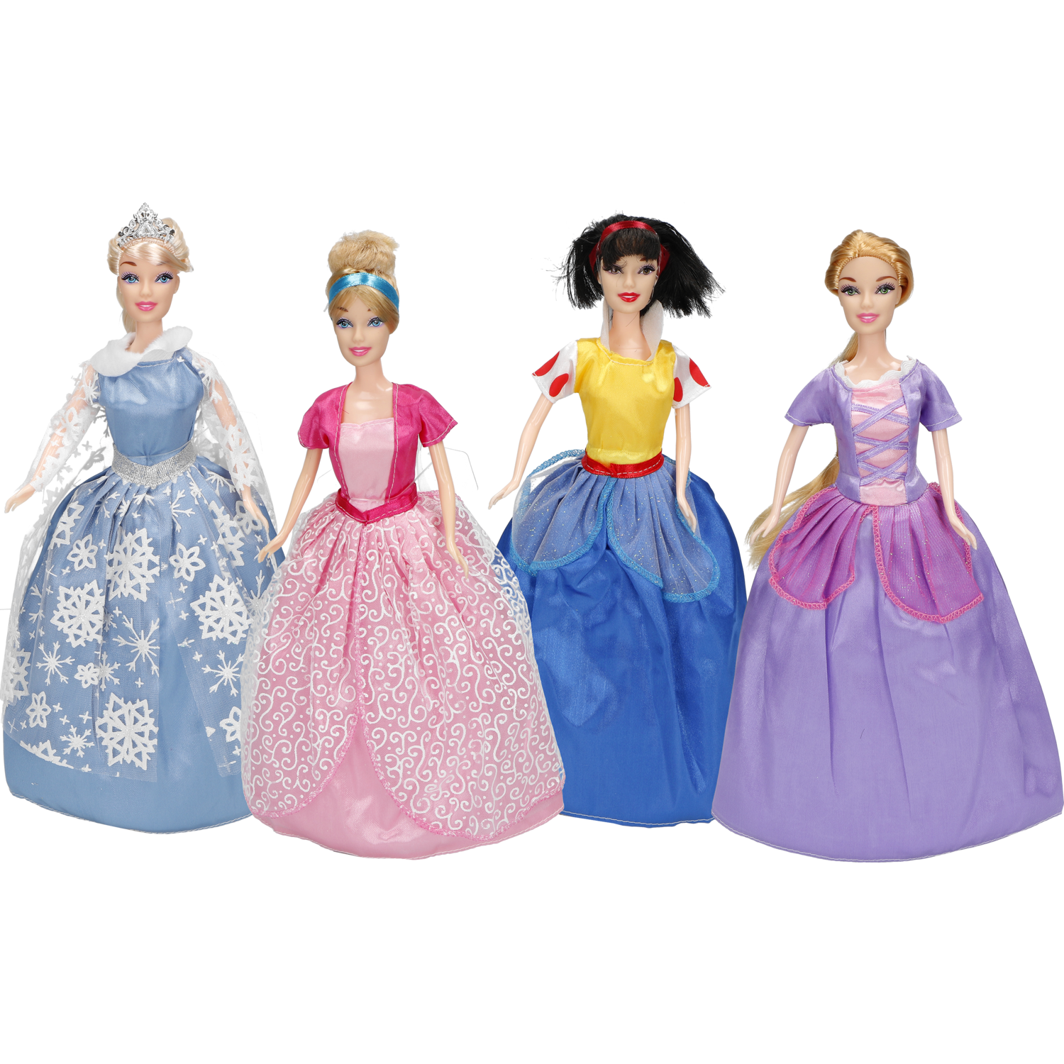 TU GIOCHI - Principesse Incantevoli - Set 4 Bambole con Abiti