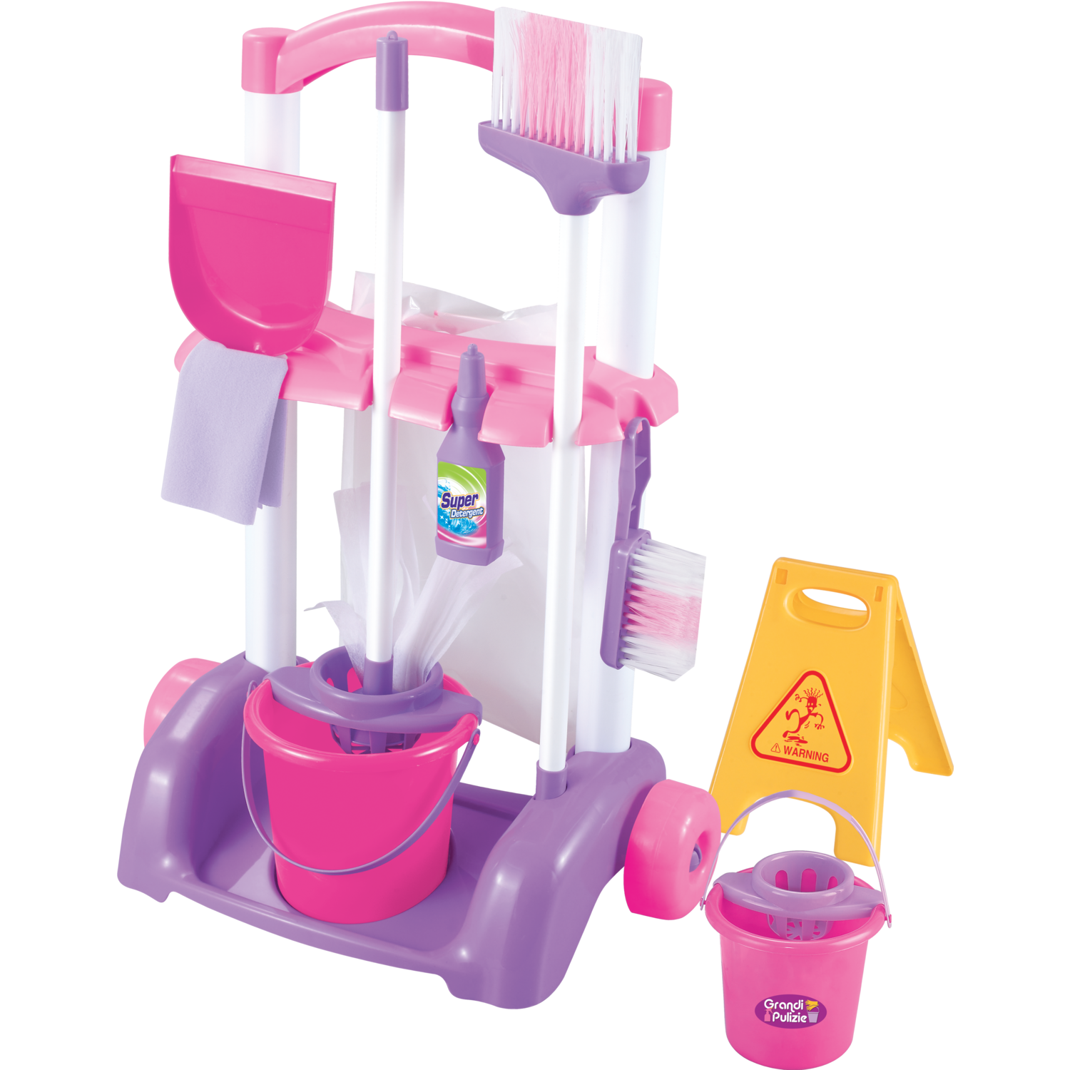 TU GIOCHI - Carrello Grandi Pulizie Giocattolo con Accessori