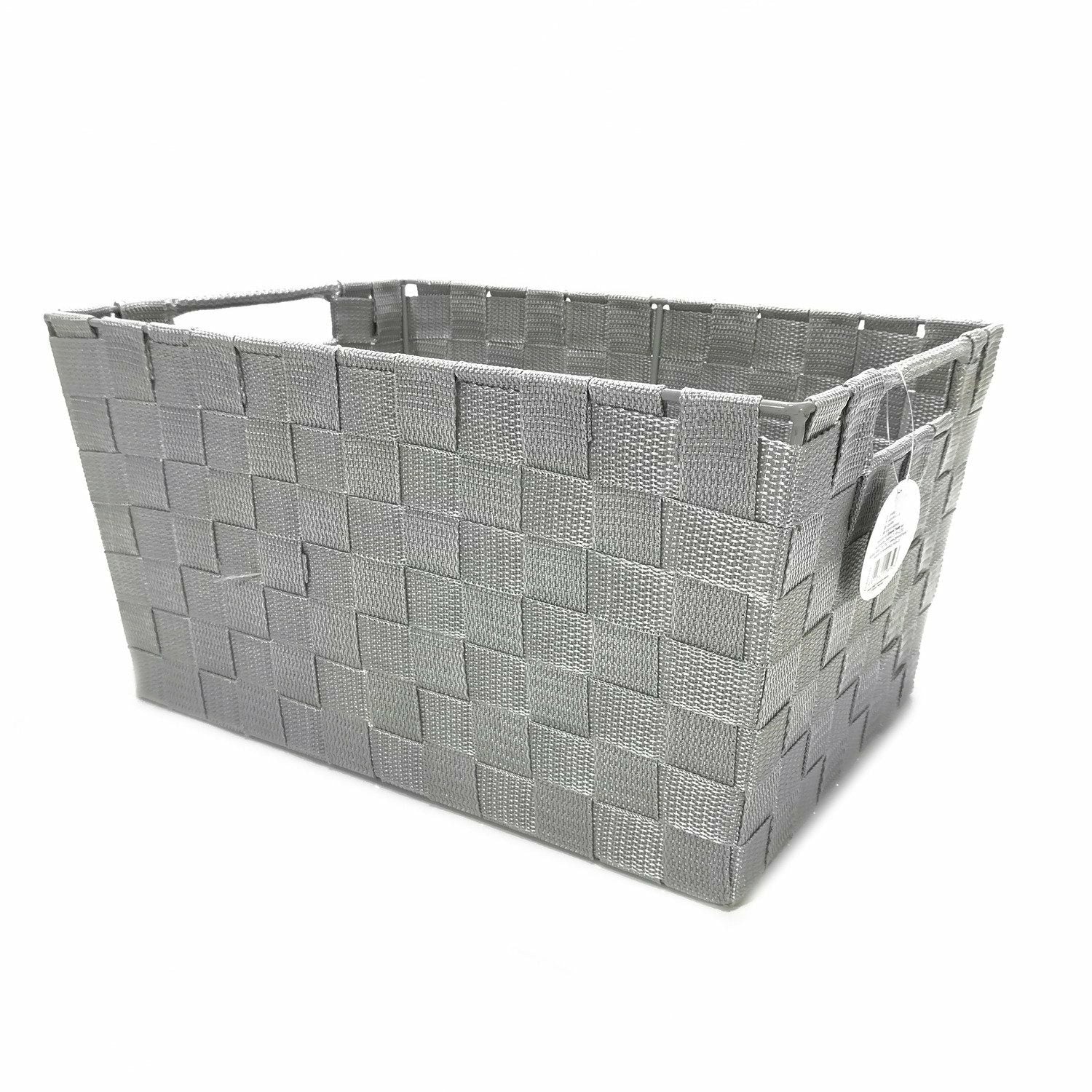 VESTIAMO CASA - Cestino con Manici Grigio - h18x35x25 cm