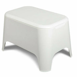 TOOMAX - Tavolino Petra bianco con coperchio rimovibile - 59x39cm