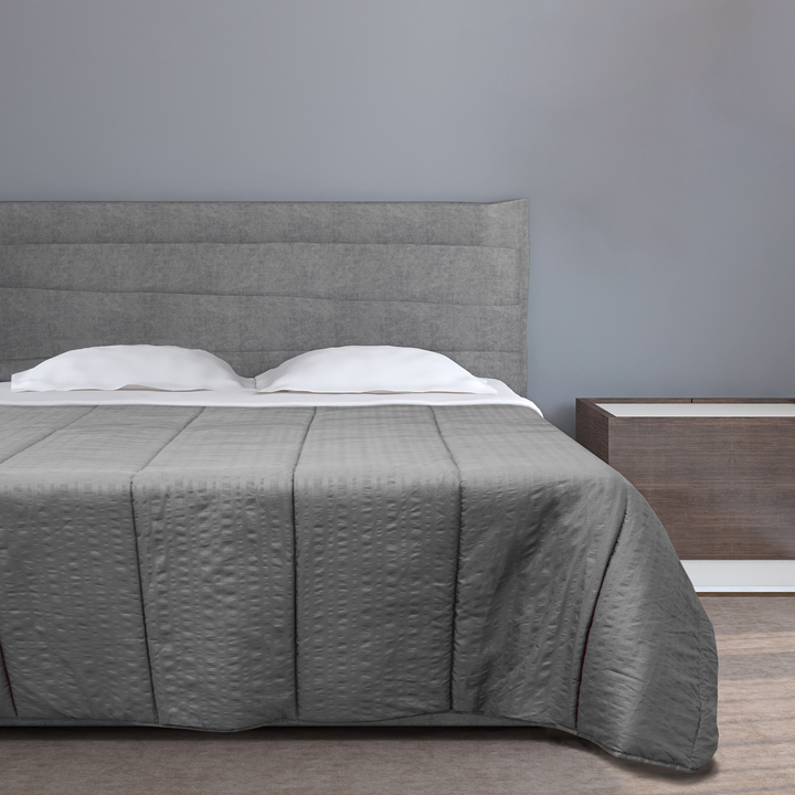 VESTIAMO CASA - Trapunta 1 piazza e mezza Bicolor Style Grigio Chiaro e Grigio Scuro 200x240 cm