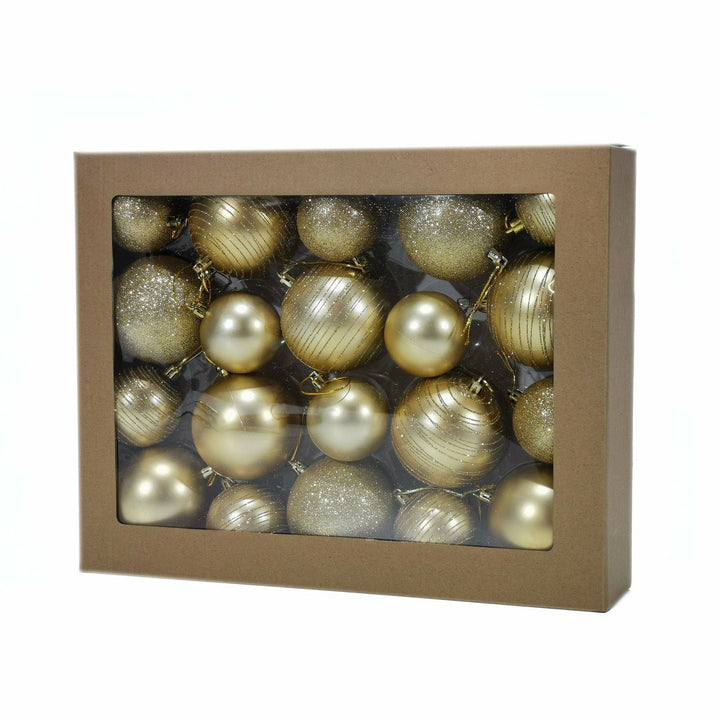 VESTIAMO CASA GRAN NATALE - Palle di Natale oro - set 20 pezzi