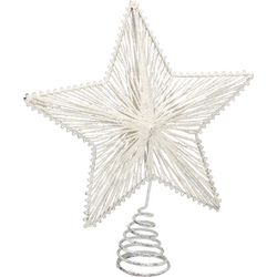 VESTIAMO CASA GRAN NATALE - Puntale stella natalizia bianco - altezza 30 cm