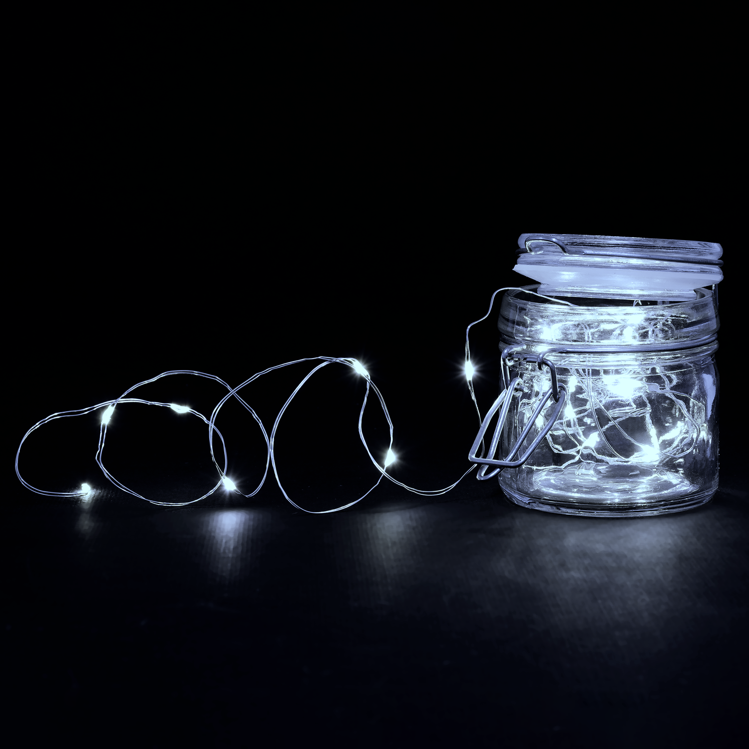 DICTROLUX - Filo Luminoso con 20 Microled Bianco Freddo per Uso Interno - 2 metri di luci