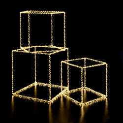 DICTROLUX - Cubi luminosi 2268 Led totali bianco caldo - Decorazione natalizia luminosa