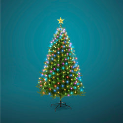 DICTROLUX - Mantello luminoso per albero 360 microled RGB color - h180 cm