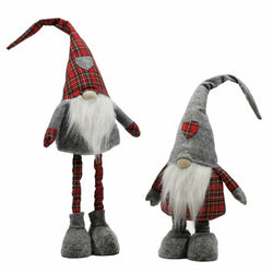 VESTIAMO CASA GRAN NATALE - Gnomo scozzese con gambe allungabili h max 80 cm - Decorazione natalizia