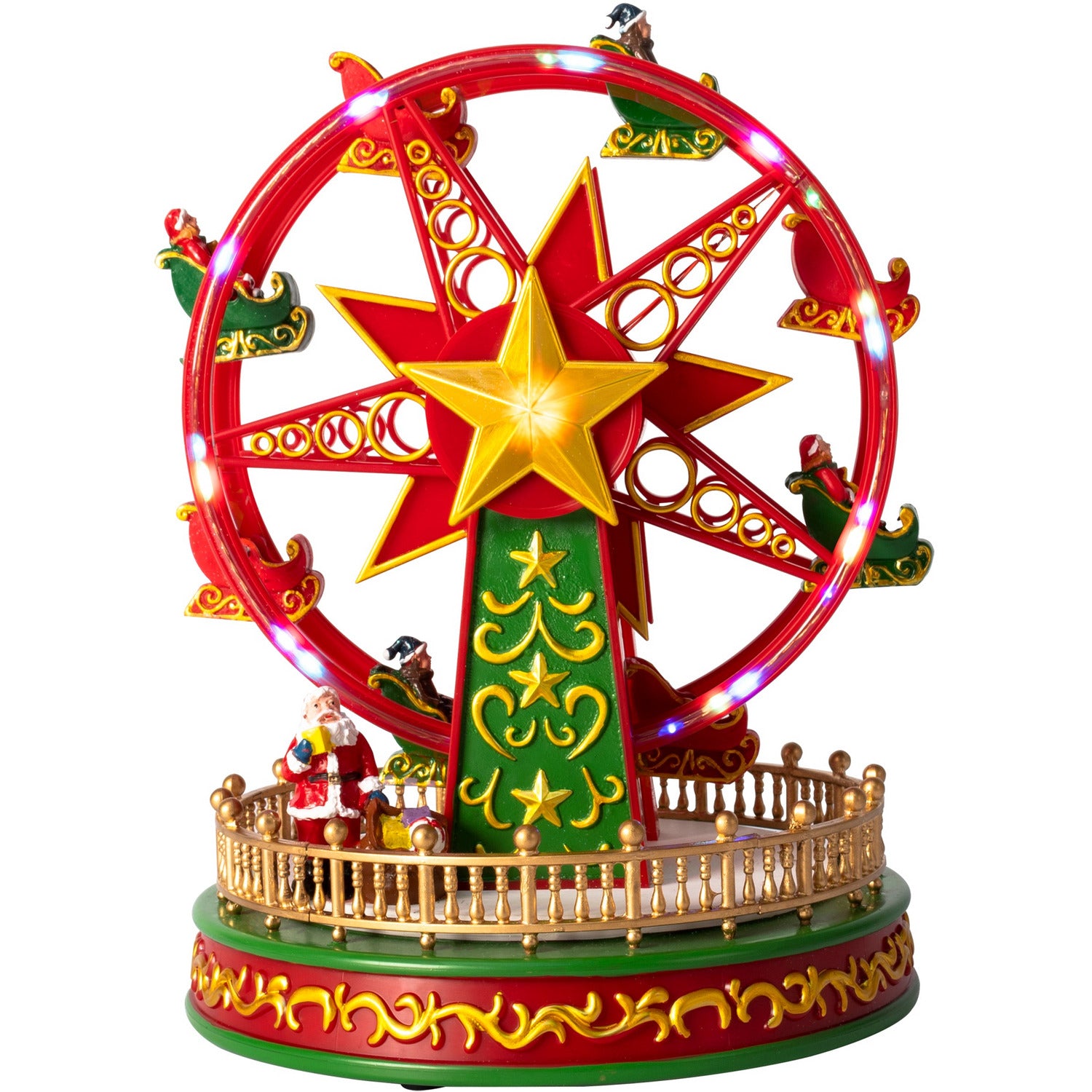 VESTIAMO CASA GRAN NATALE - Ruota Panoramica di Santa Claus - h23,5x18x18 cm