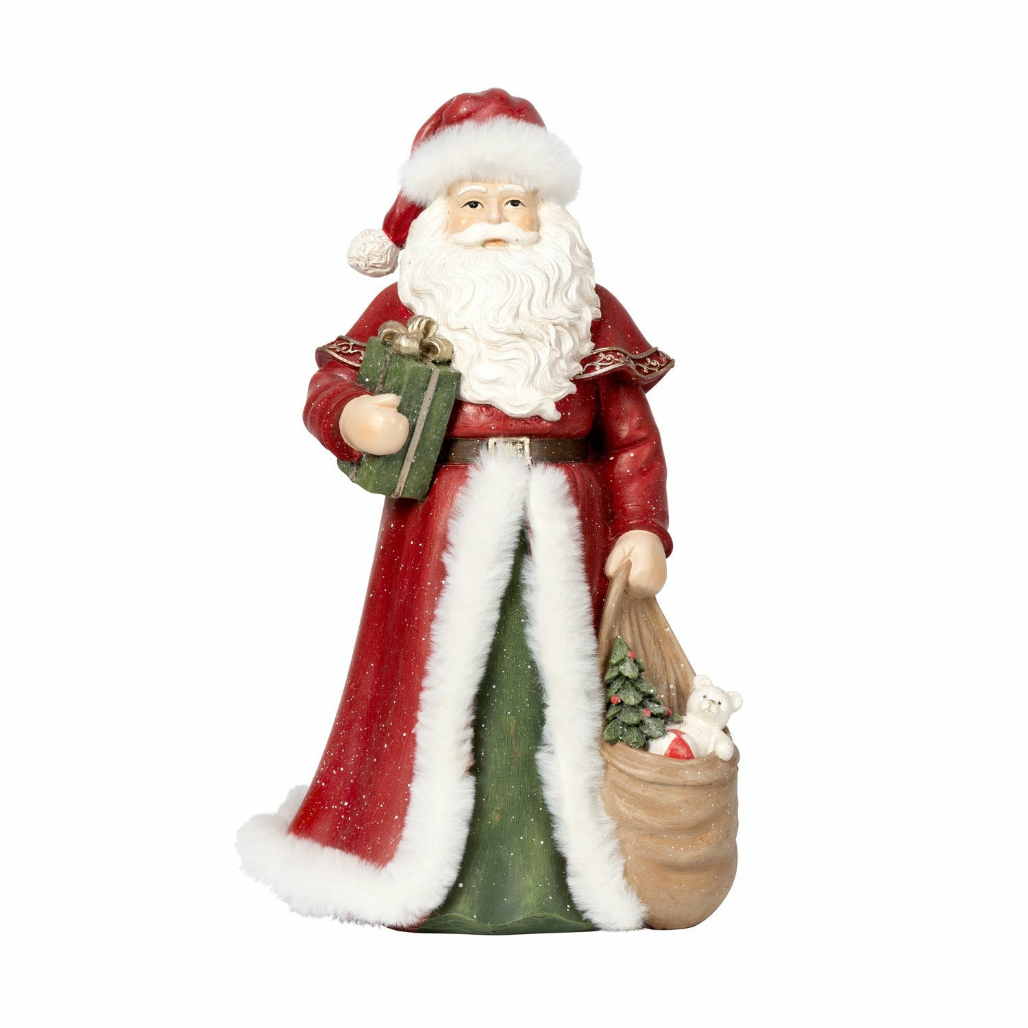 VESTIAMO CASA GRAN NATALE - Statua Babbo Natale Decorativa in Poliresina h31 cm