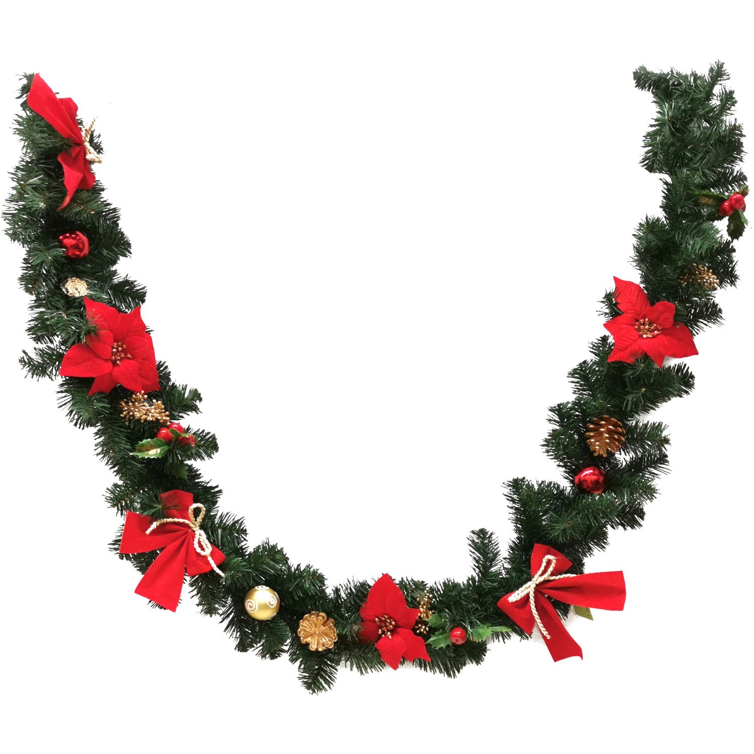 VESTIAMO CASA GRAN NATALE - Ghirlanda con stella natalizia - Lunghezza 210 cm