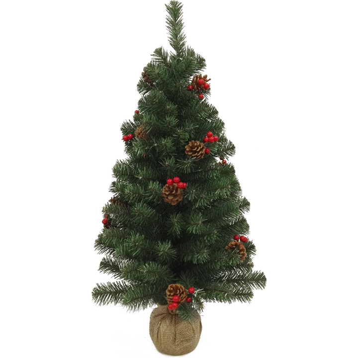 VESTIAMO CASA GRAN NATALE - Alberello di Natale con bacche - altezza 90 cm