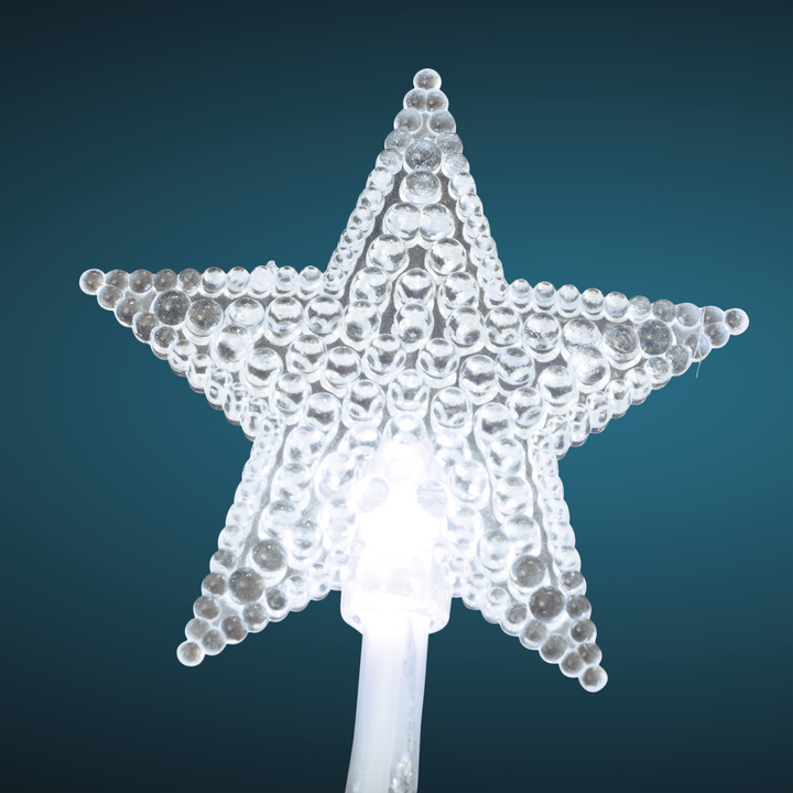 DICTROLUX - Filo luminoso 20 Led con stelle colore bianco freddo