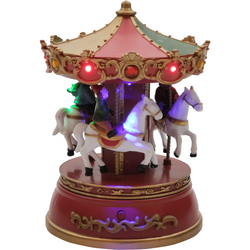 VESTIAMO CASA GRAN NATALE - La Giostrina dei Cavalli h18,5 cm - Decorazione natalizia luminosa