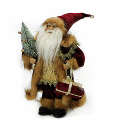 VESTIAMO CASA GRAN NATALE - Babbo Natale colore bordeaux h30 cm - Decorazione natalizia