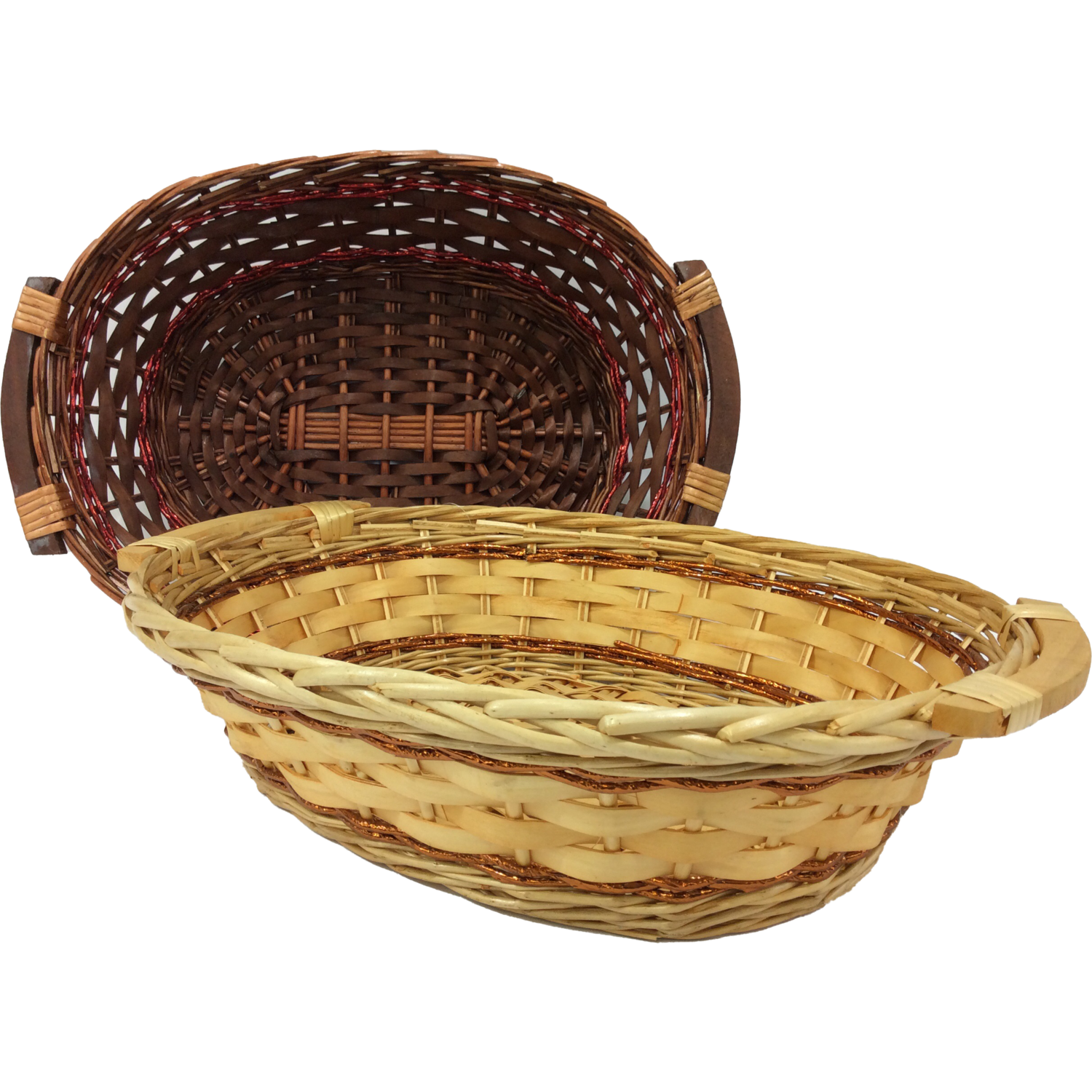 VESTIAMO CASA - Cesta con Manici in Salice e Corda 50x40 cm