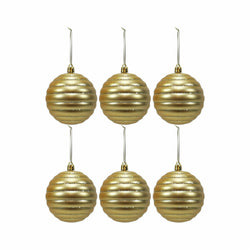 VESTIAMO CASA GRAN NATALE - Palle di Natale colore oro diametro 8cm - set 6 pezzi
