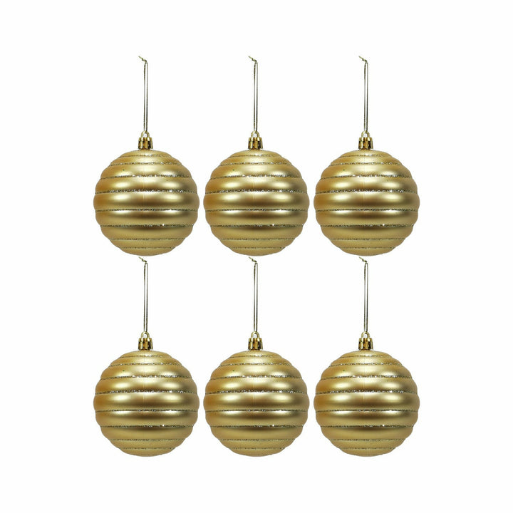 VESTIAMO CASA GRAN NATALE - Palle di Natale colore oro diametro 8cm - set 6 pezzi