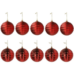 VESTIAMO CASA GRAN NATALE - Palle di Natale colore rosso diametro 6 cm - set 10 pezzi