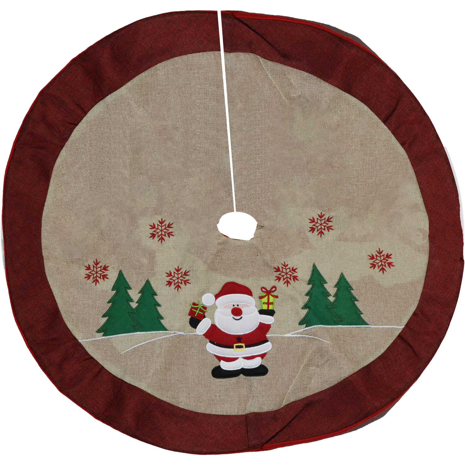 VESTIAMO CASA GRAN NATALE - Copribase Albero Natale in Juta diametro 90 cm - Decorazione natalizia