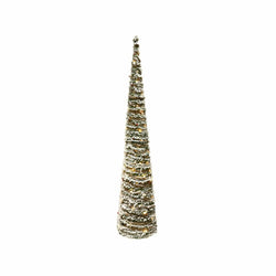 DICTROLUX - Albero Cono Innevato Luminoso 60 luci Led - h150 cm