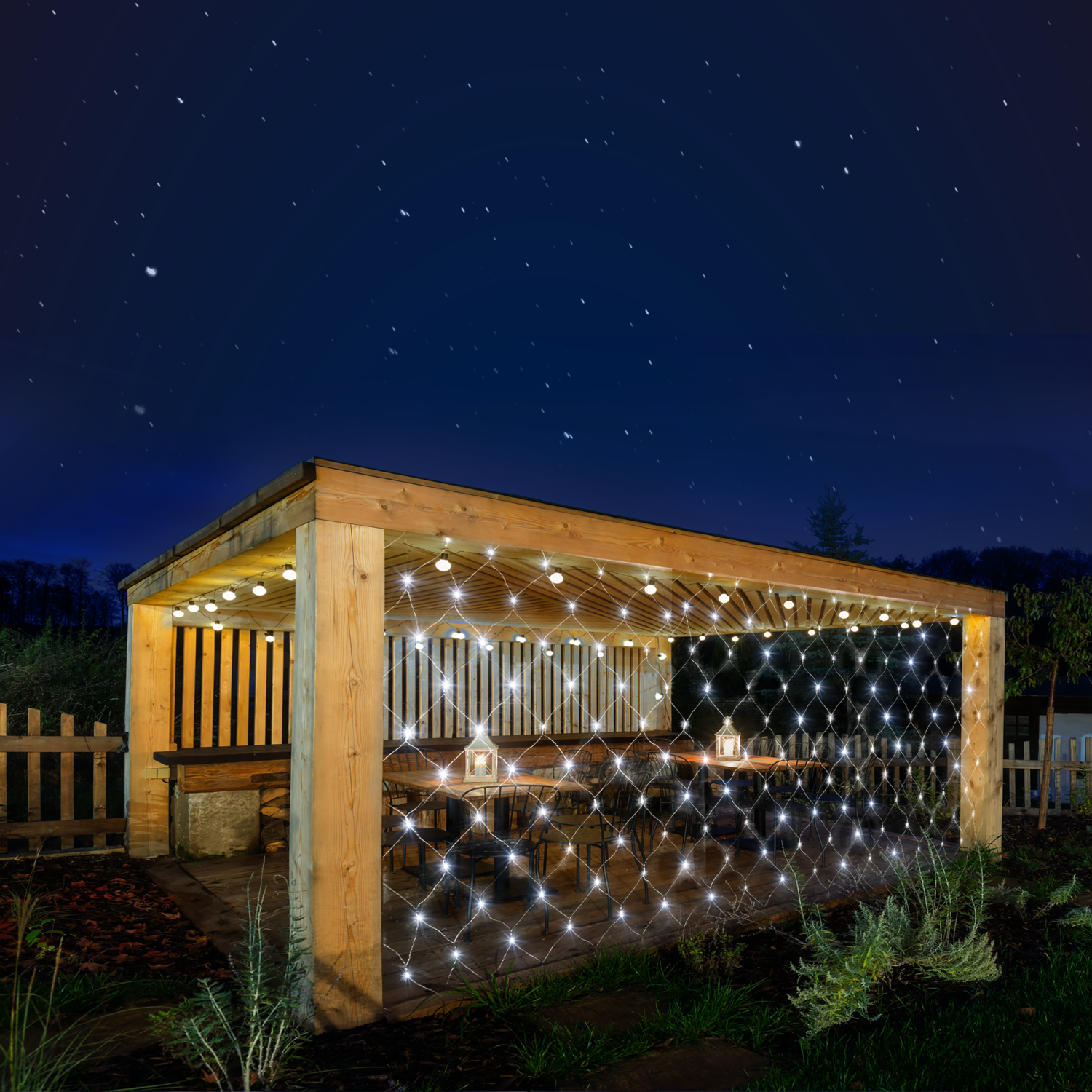 DICTROLUX - Rete Luminosa 160 LED Bianco Freddo Magic - h1,5x3,2 metri