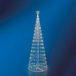 DICTROLUX - Albero di Natale Luminoso 274 Led Bianco Caldo - h200 cm diametro 60 cm