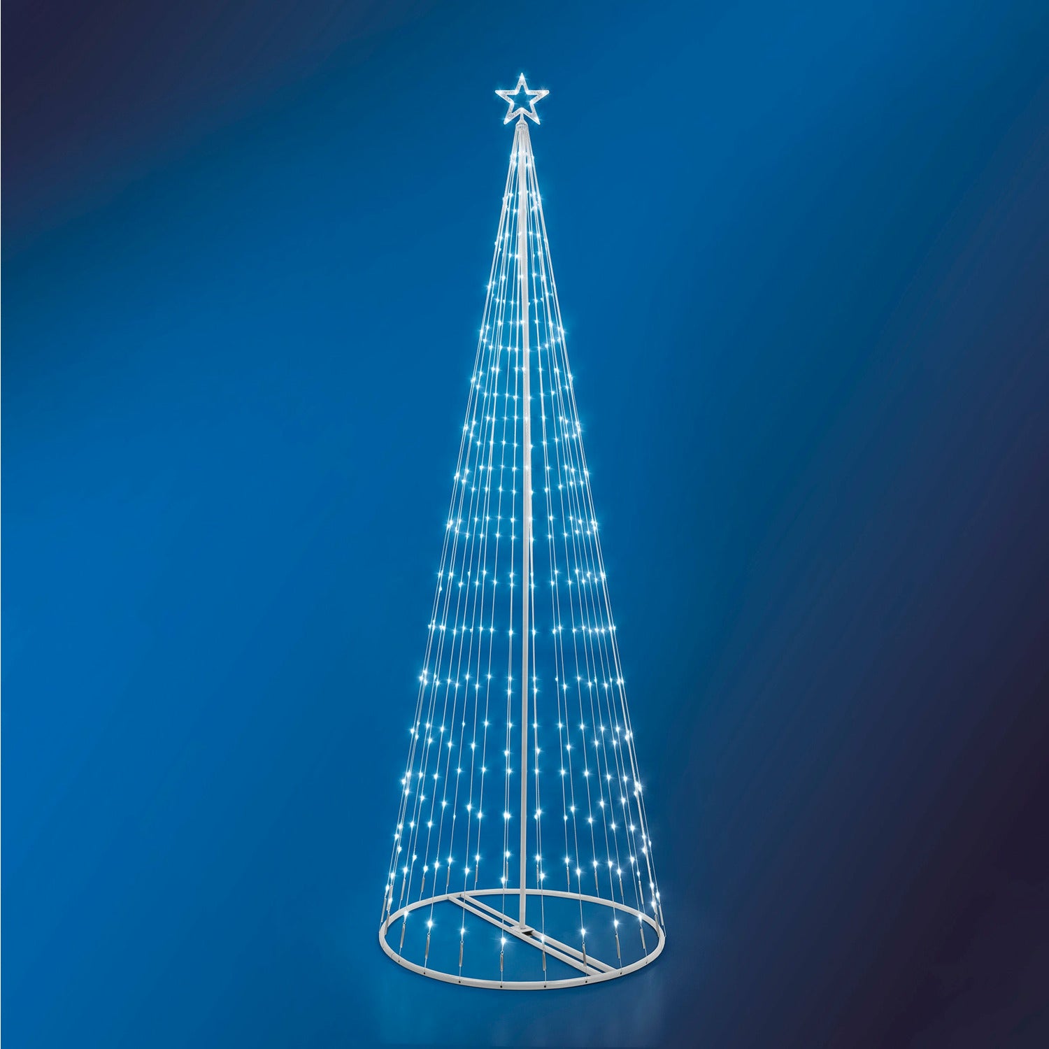 DICTROLUX - Albero di Natale Luminoso 394 Led Bianco Freddo - h300 cm diametro 70 cm