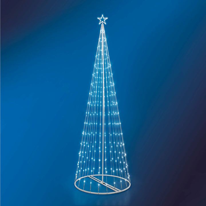 DICTROLUX - Albero di Natale Luminoso 394 Led Bianco Freddo - h300 cm diametro 70 cm