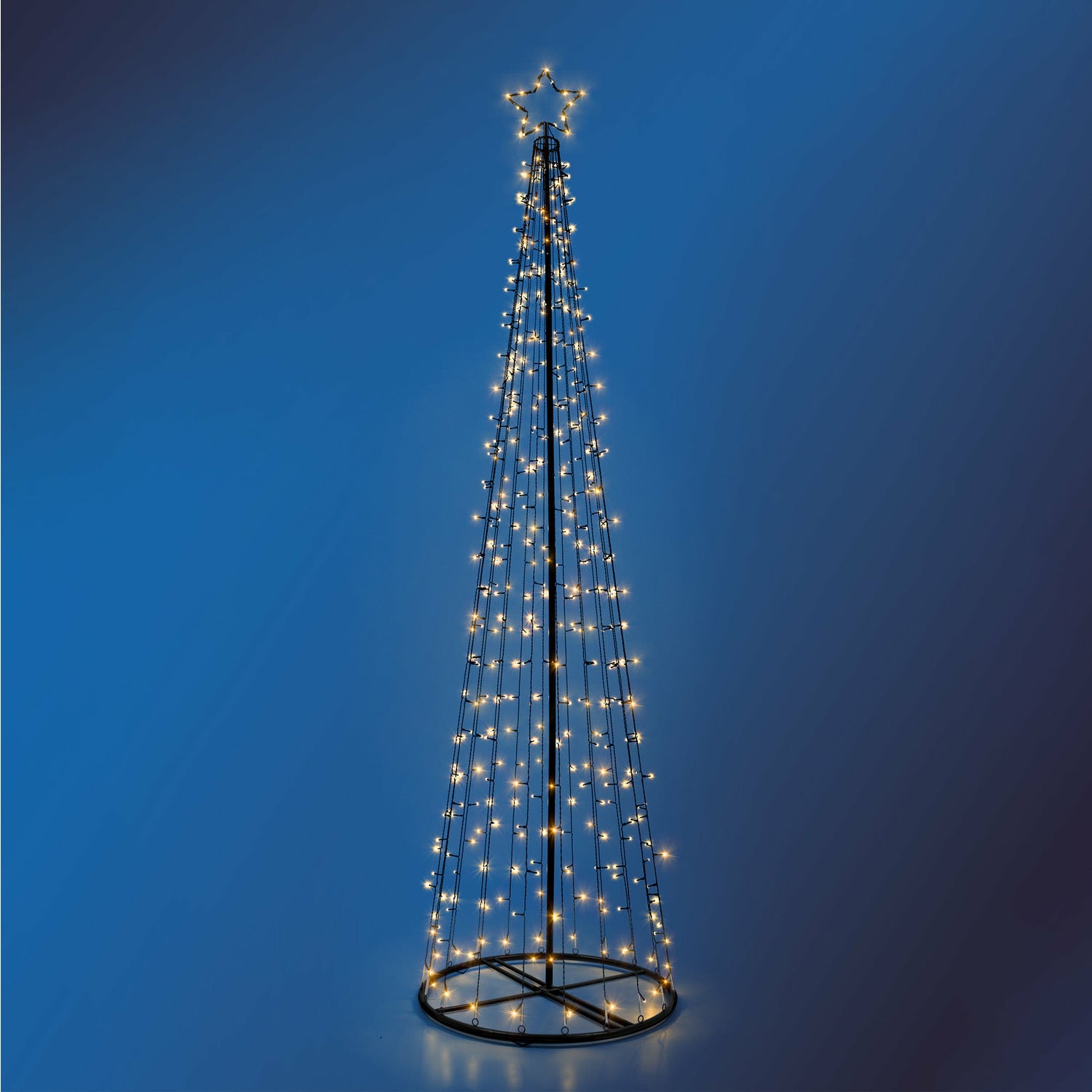 DICTROLUX - Albero di Natale Luminoso 500 Led Bianco Caldo - h280 cm diametro 70 cm
