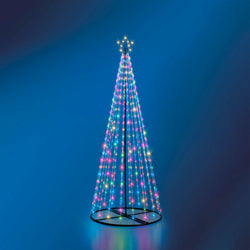 DICTROLUX - Albero luminoso 298 Microled Rgb color h200 cm - Decorazione natalizia luminosa