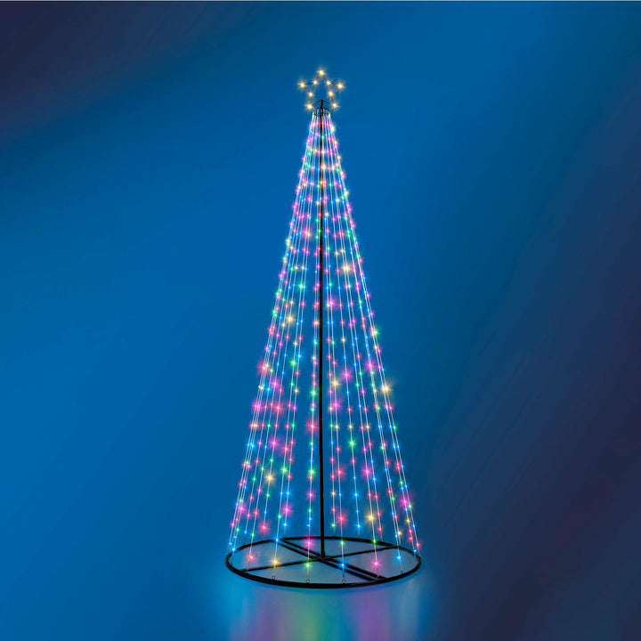 DICTROLUX - Albero luminoso 490 Microled Rgb color h280 cm - Decorazione natalizia luminosa