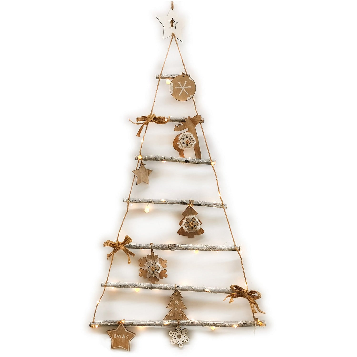 DICTROLUX - Decorazione Albero con 40 micro LED Bianco Caldo h90 cm