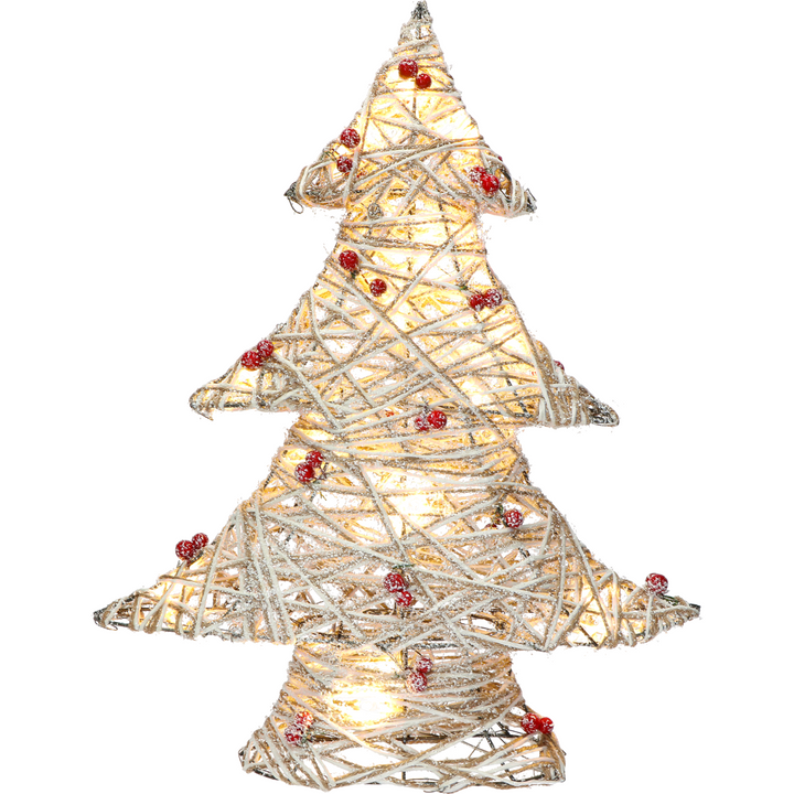 DICTROLUX - Albero Luminoso Innevato con bacche - h48 cm