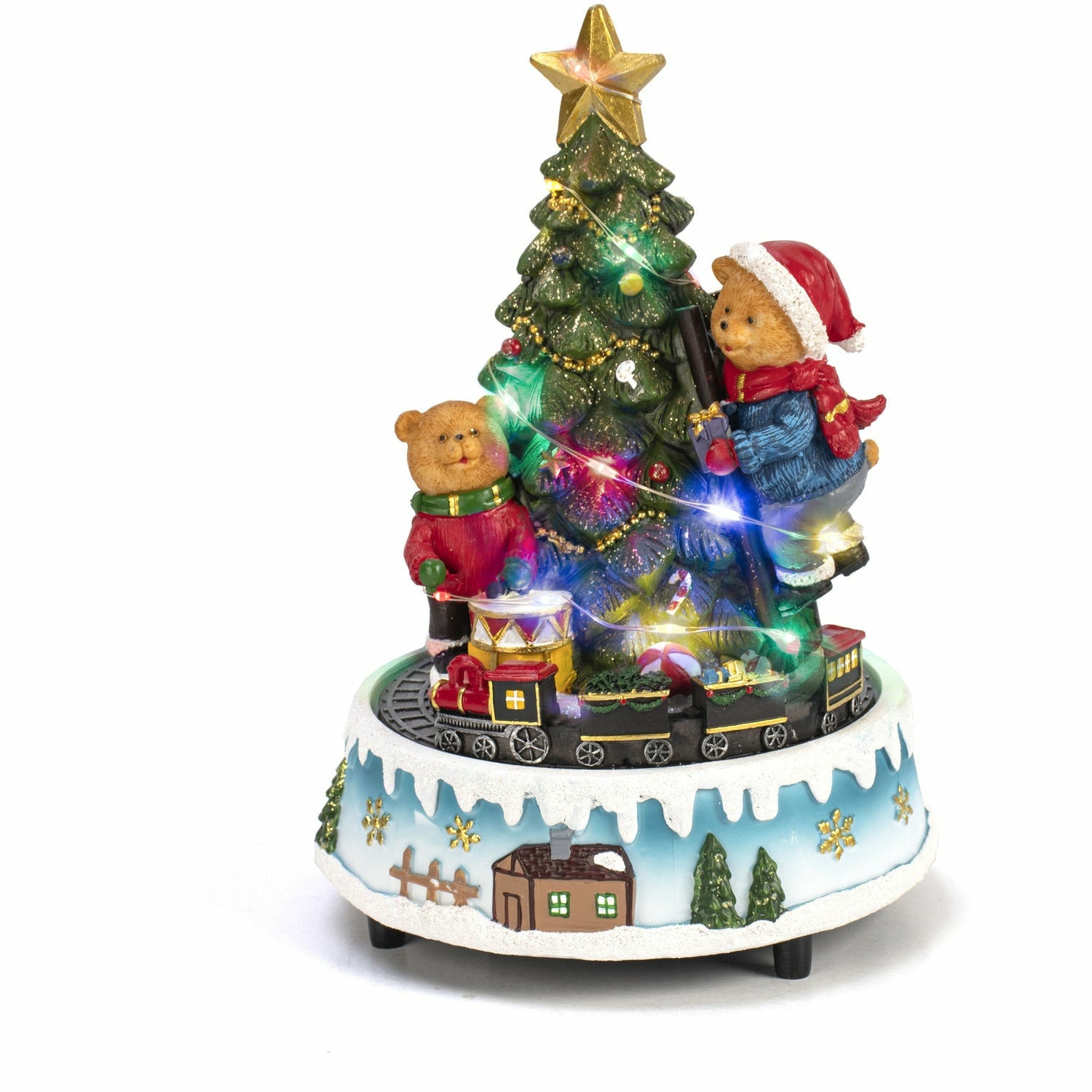 VESTIAMO CASA GRAN NATALE - Giostrina gli Orsetti e il Trenino h21,5 cm