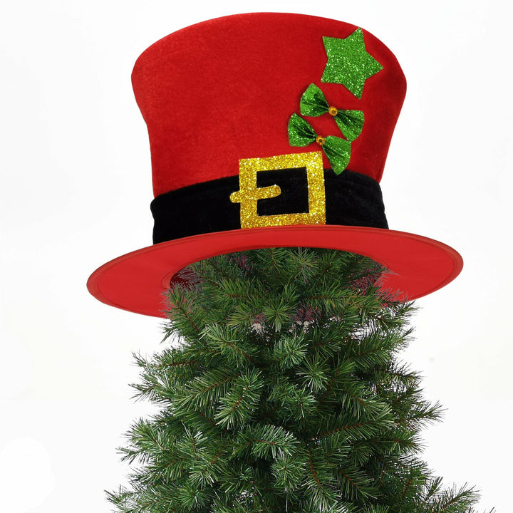 VESTIAMO CASA GRAN NATALE - Puntale cappello natalizio rosso h20 cm - Decorazione natalizia