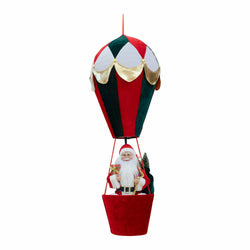 VESTIAMO CASA GRAN NATALE - Babbo Natale con mongolfiera 110 cm - Decorazione natalizia
