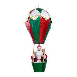 VESTIAMO CASA GRAN NATALE - Babbo Natale con mongolfiera 150 cm - Decorazione natalizia