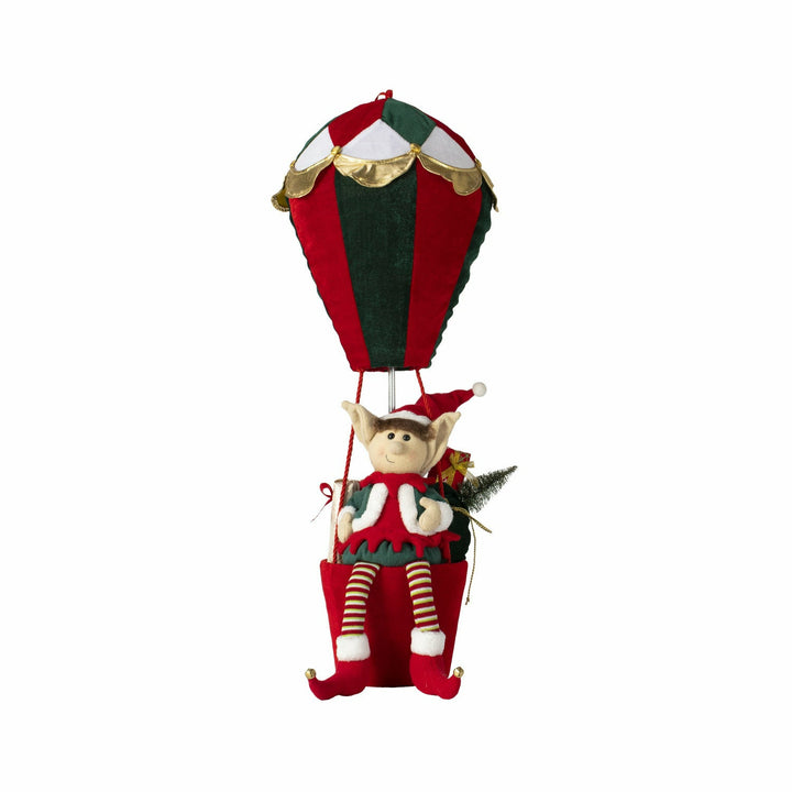 VESTIAMO CASA GRAN NATALE - Elfo con mongolfiera h80 cm - Decorazione natalizia