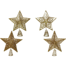 VESTIAMO CASA GRAN NATALE - Puntale natalizio a stella oro h27 cm - Decorazione natalizia