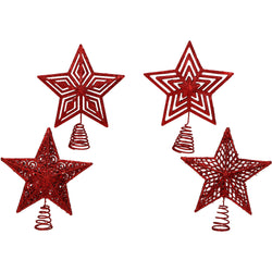 VESTIAMO CASA GRAN NATALE - Puntale natalizio a stella rosso h27 cm - Decorazione natalizia