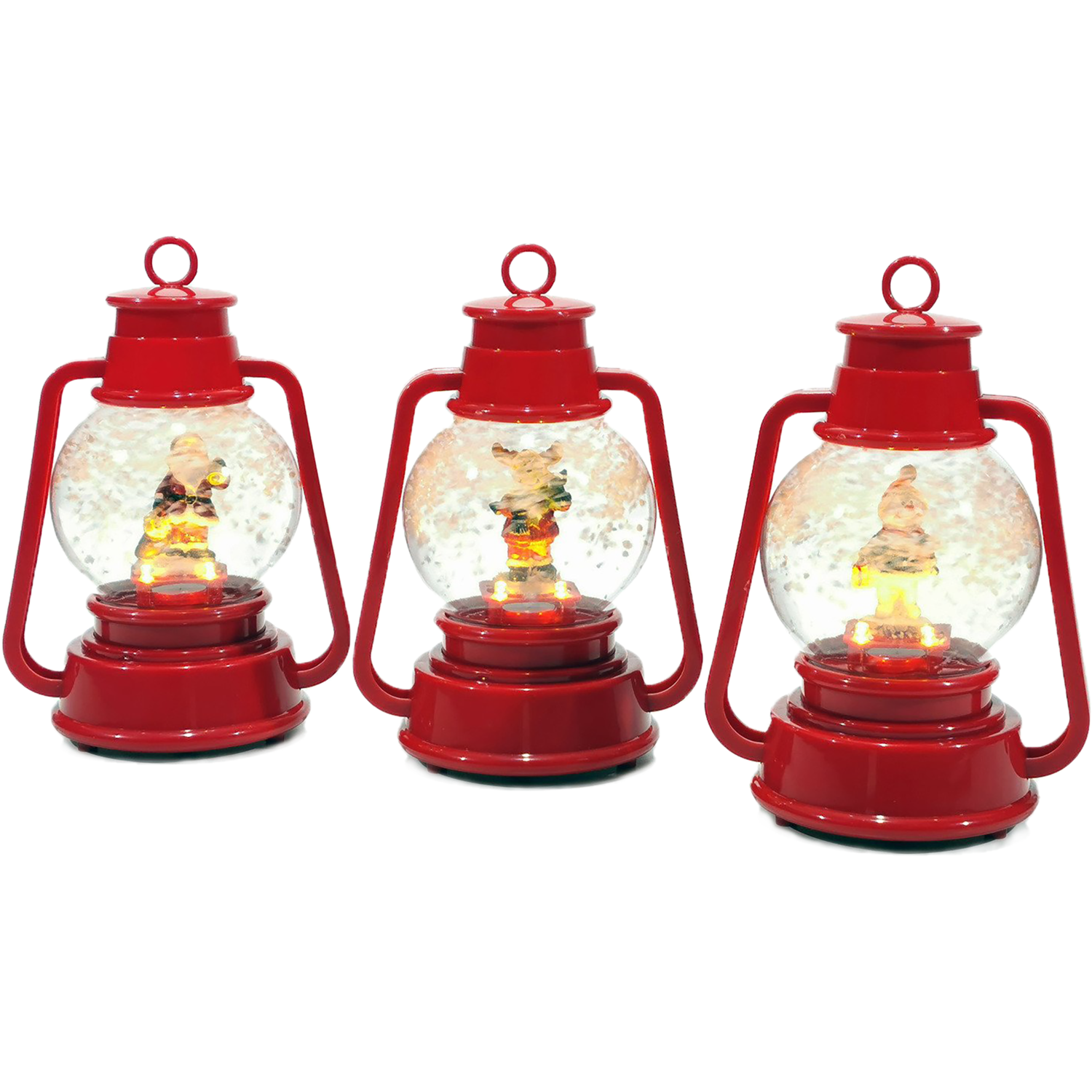 VESTIAMO CASA GRAN NATALE - Lanterna Natalizia Luminosa con Effetto Neve h25 cm