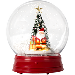VESTIAMO CASA GRAN NATALE - Sfera di Babbo Natale luminosa con effetto neve - h24 cm x diametro 21 cm
