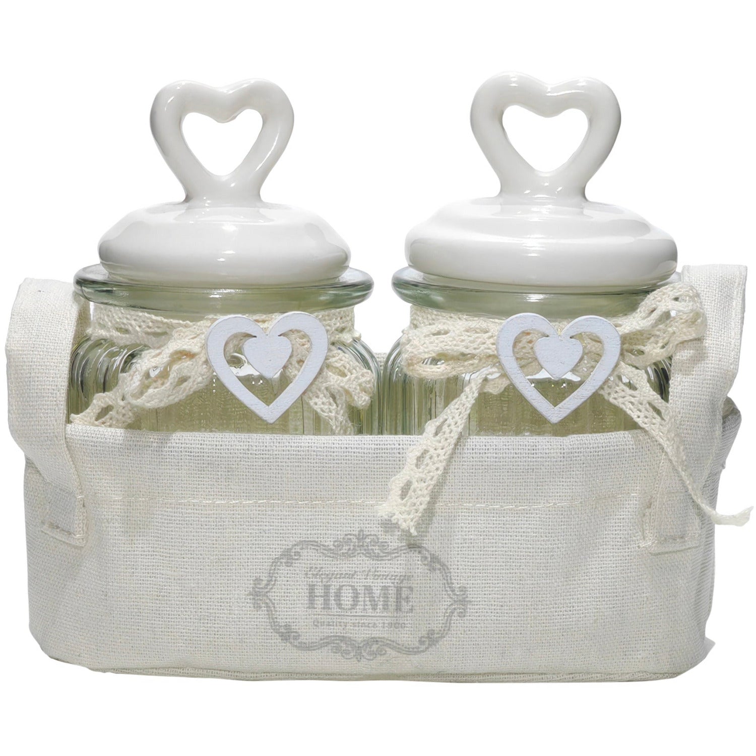 GUSTO CASA - Barattolo in vetro con cestino 30cl - set 2 pezzi