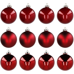 VESTIAMO CASA GRAN NATALE - Palle in vetro soffiato colore rosso diametro 6 cm - set 12 pezzi