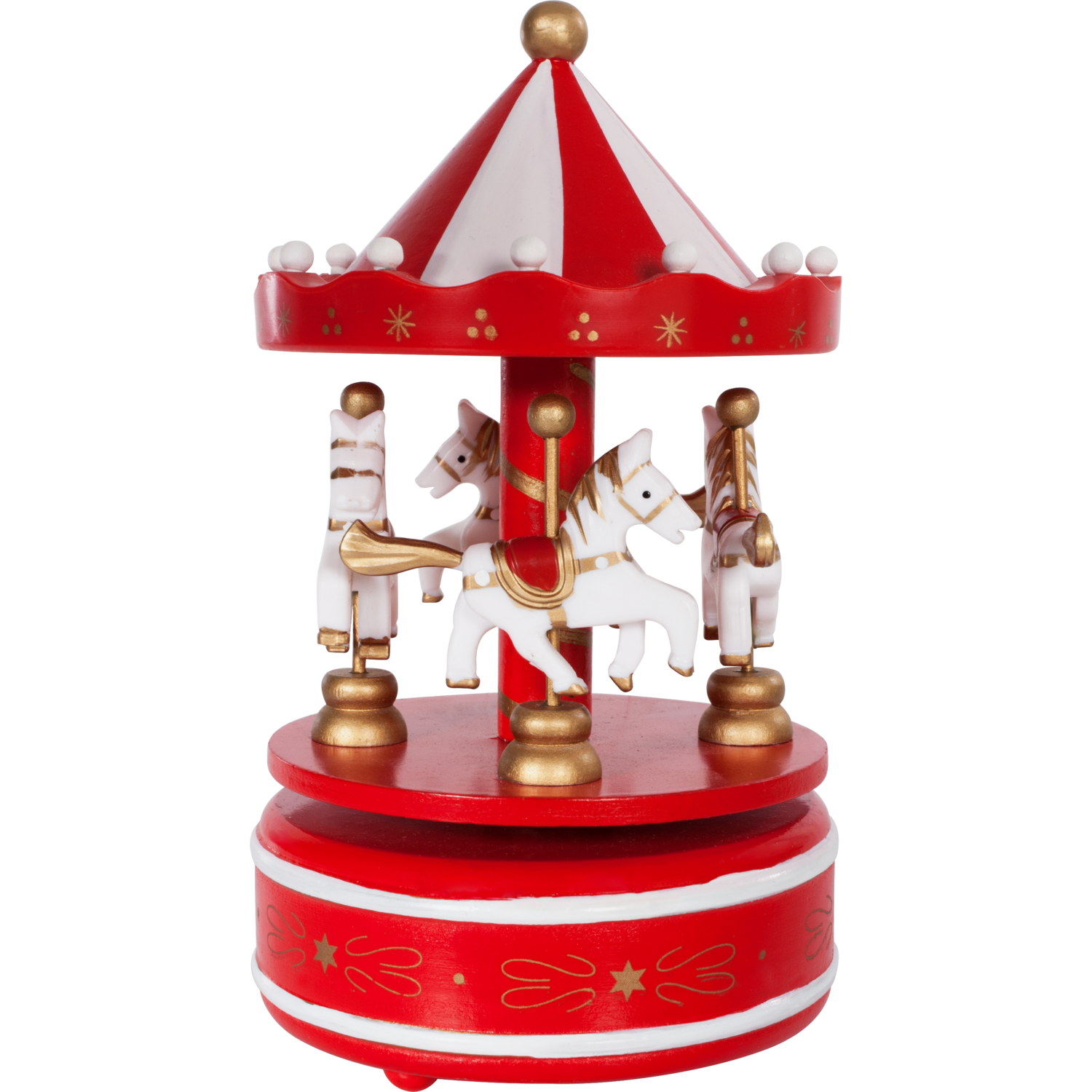 VESTIAMO CASA GRAN NATALE - Carillon Giostra con cavalli - h20 cm x diametro 11 cm